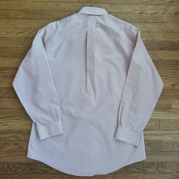 Brooks Brothers Orange and White Gingham Long Sleeve Button Down Shirt Size M - Picture 8 of 10